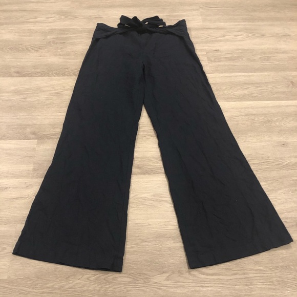 Vero Moda Pants - Vero Moda Linen Blend Wide Leg Tie Waist Size 38